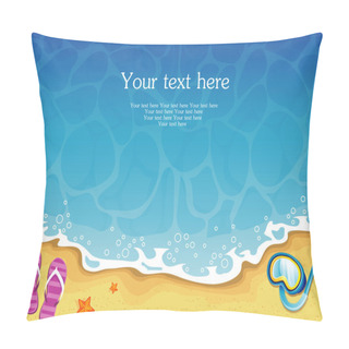 Personality  Vector Illustration Of Summer Tropical Banner Pillow Covers