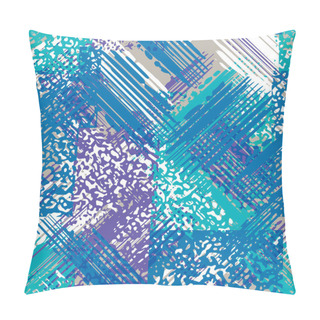 Personality  Abstract Grunge Seamless Chaotic Pattern With Brushstrokes. Urban Winter Camouflage Texture. Pillow Covers
