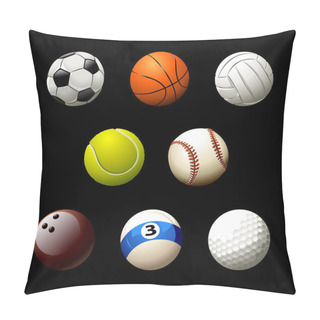 Personality  Set Of Realistic Balls Pillow Covers