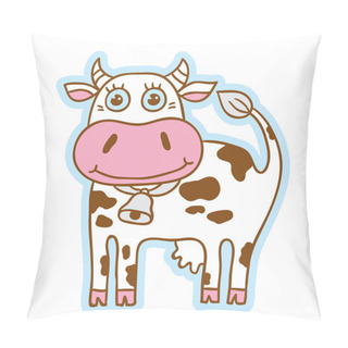 Personality  Cartoon Style Animals. Vector Isolated Object. Cartoon Character. Pillow Covers