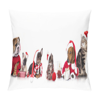 Personality  Christmas Dog And Cat Pillow Covers