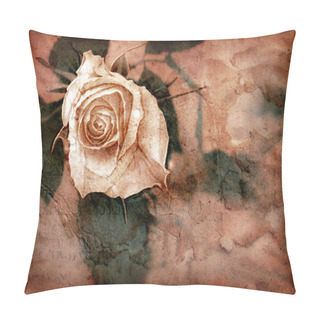 Personality  Rose In Grungy Style Pillow Covers