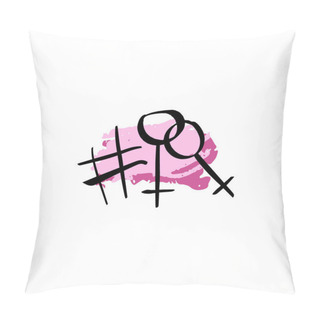 Personality  Gay Pride LGBT Lesbian Concept Vector Illustration. Clipart EPS. Pillow Covers