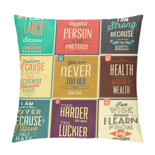 Personality  Vintage Typographic Backgrounds Pillow Covers