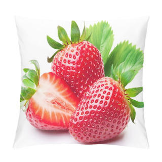 Personality  Strawberries With Leaves. Pillow Covers