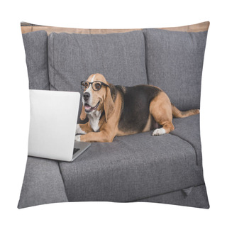 Personality  Beagle Dog With Laptop Pillow Covers