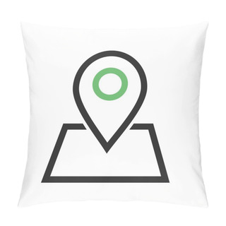 Personality  Map, Area, Location Icon Pillow Covers