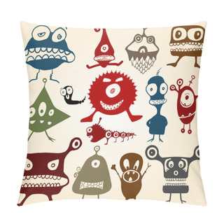 Personality  Many Cute Doodle Monsters Pillow Covers