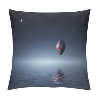 Personality  Air Balloon Flying Over  Water Pillow Covers