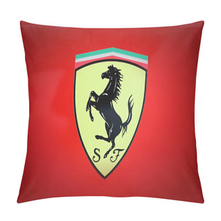 Personality   Ferrari Sign At F1. Deliberately Darkened Corners Pillow Covers