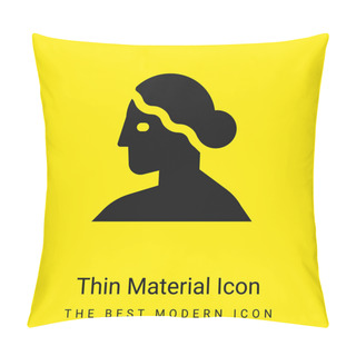 Personality  Aphrodite Minimal Bright Yellow Material Icon Pillow Covers