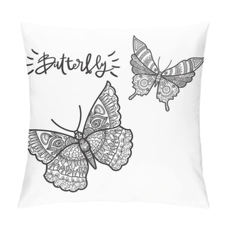 Personality  Decorated Ornate Butterflies Set Pillow Covers