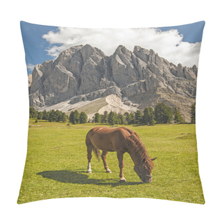 Personality  Odles,valley Of Funes,south Tyrol,Italy. Pillow Covers