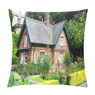 Personality  Old Stone House By The Lake In Edinburgh Park, Scotland, United Kingdom Pillow Covers