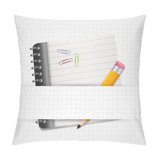 Personality  Blank Paper With Notebook Vector Pillow Covers