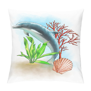 Personality  Marine Composition Pillow Covers
