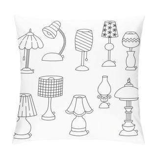 Personality  Set Of Table Lamps Pillow Covers