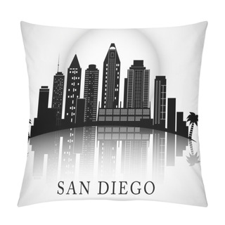 Personality  San Diego Skyline. City Silhouette Pillow Covers