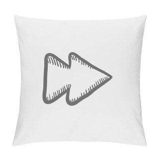 Personality  Fast Forward Or Skip Button Sketch Icon Pillow Covers
