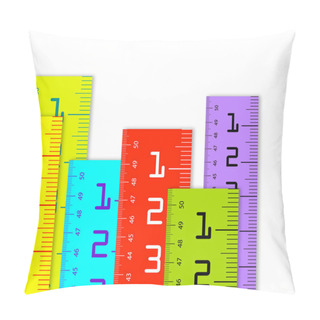 Personality  Millimeter And Inch Rulers Pillow Covers