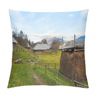 Personality  Autumn Misty Mountain Village Pillow Covers