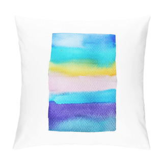 Personality   Yellow And Purple Watercolor Background.  Pillow Covers