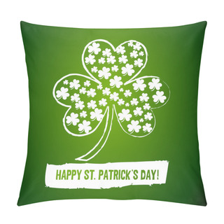 Personality  Irish Shamrock Clovers Background Pillow Covers