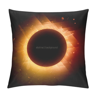 Personality  Solar Eclipse. Illustration On Black Background For Design Pillow Covers