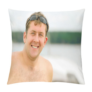 Personality  Man Portrait Outdoor Pillow Covers