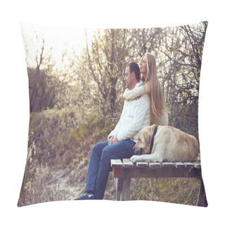 Personality  Couple With Dog Pillow Covers