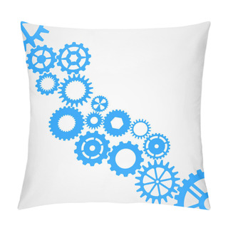 Personality  Blue Cogwheels Pillow Covers