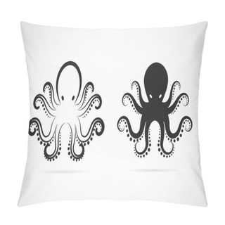 Personality  Vector Image Of An Octopus On White Background. Pillow Covers