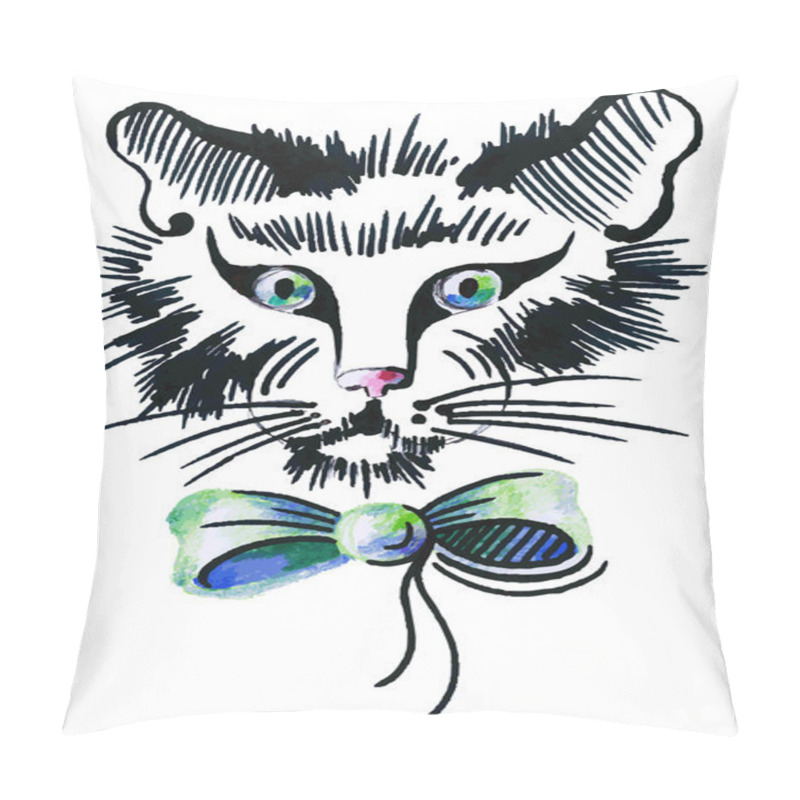 Personality  Cat vector. pillow covers