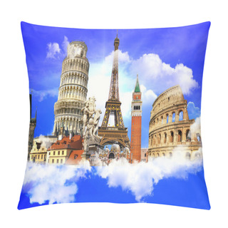 Personality  Travel In Europe Pillow Covers