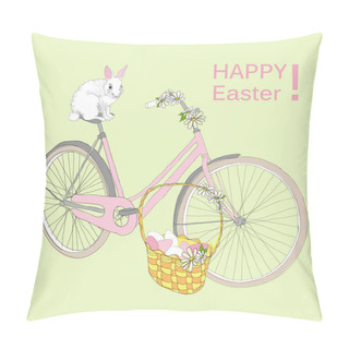 Personality  Drawing Happy Easter Template Pillow Covers