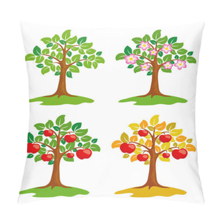 Personality  Apple-tree At Different Seasons Pillow Covers