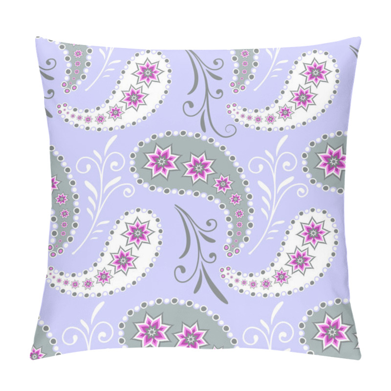 Personality  Seamless Grey Floral Pattern Pillow Covers