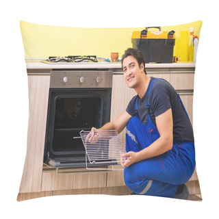 Personality  Young Service Contractor Assembling Kitchen Furniture Pillow Covers