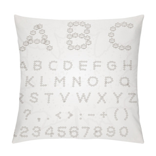 Personality  Leaves Font. Vector Illustration. Pillow Covers