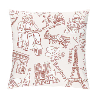 Personality  Paris Doodles Pillow Covers
