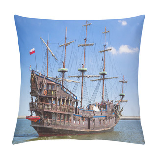 Personality  Pirate Galleon Ship On The Water Of Baltic Sea Pillow Covers