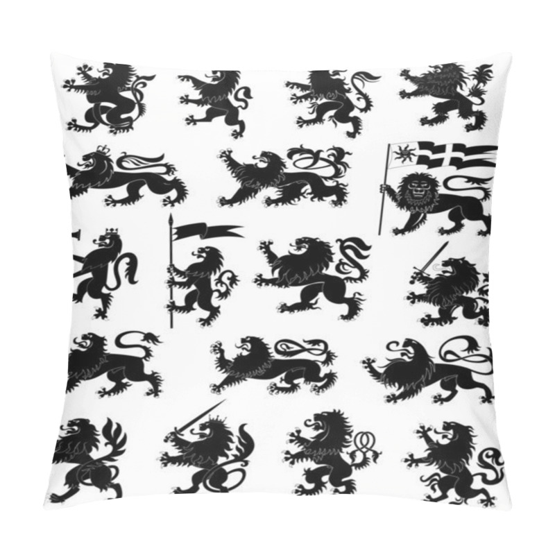 Personality  Heraldic lions pillow covers