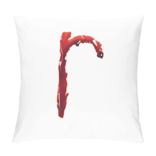 Personality  Dripping Slashed Blood Fonts The Letter Lower Case R Pillow Covers