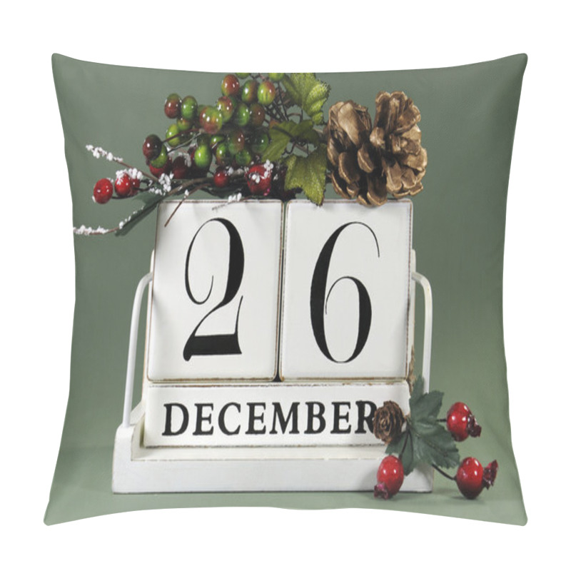 Personality  Save The Date Individual Vintage Calendar Dates For December Pillow Covers