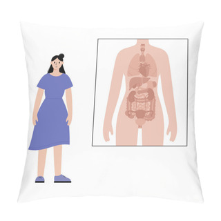 Personality  Internal Organs In Female Body Pillow Covers