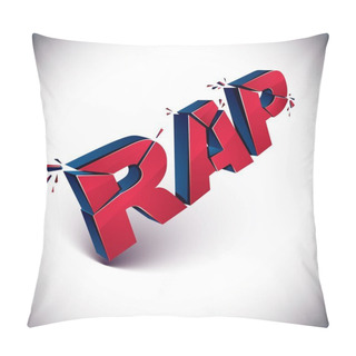 Personality  Shattered Red Rap Word Pillow Covers