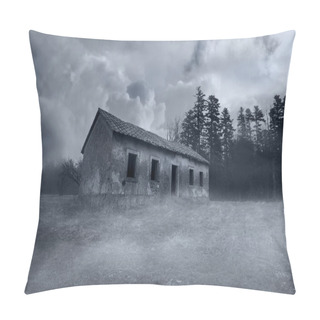 Personality  Spooky Abandoned Horror House In The Misty Forest Pillow Covers