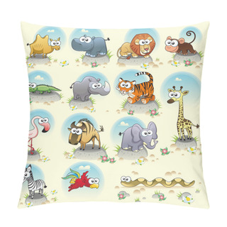 Personality  Savannah Animals. Pillow Covers