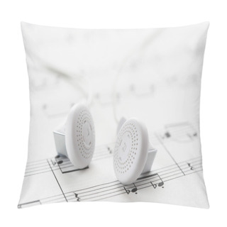 Personality  Sheet Music And Headphones Pillow Covers