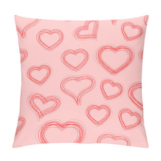 Personality  Seamless Pattern With Hearts Pillow Covers